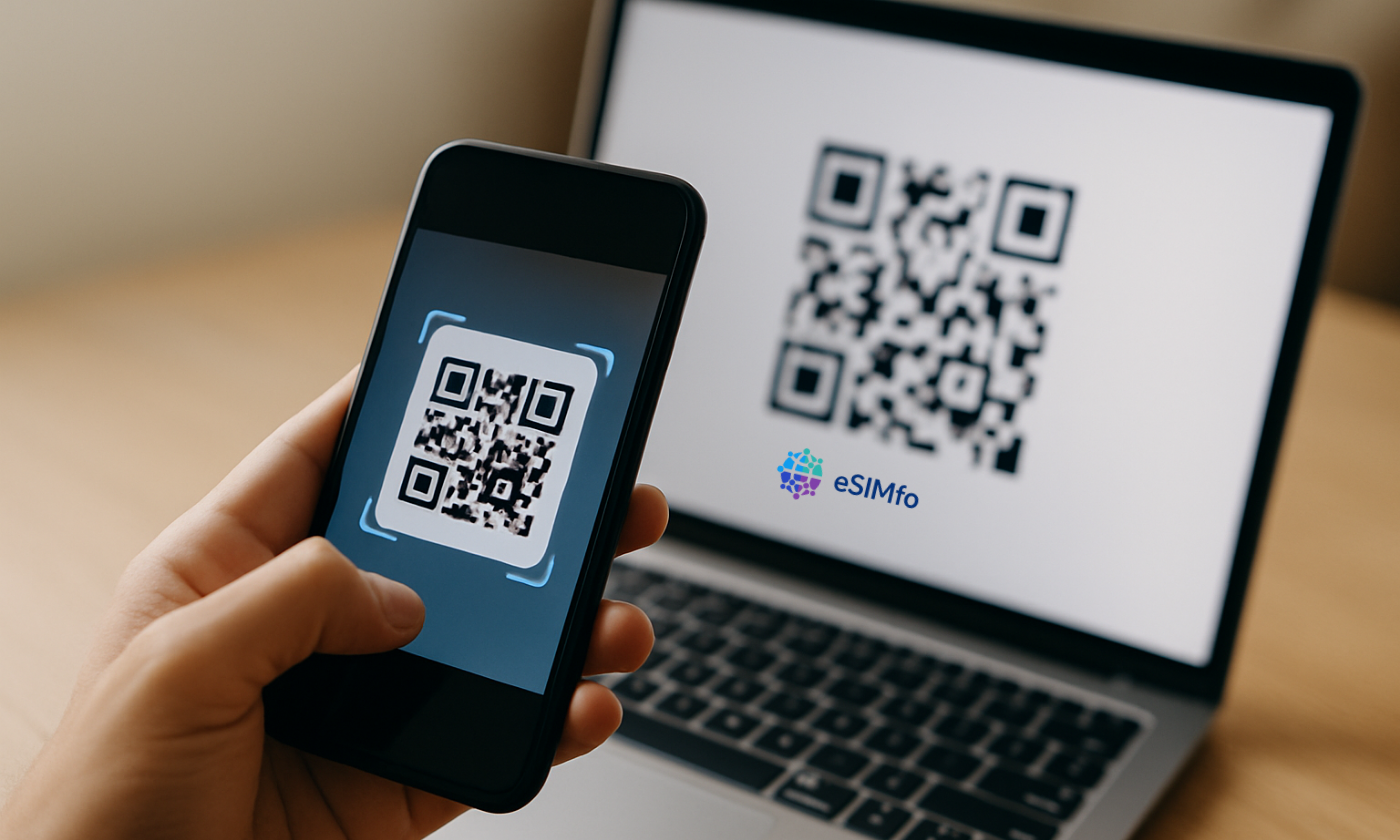 Активация eSIM на смартфоне с помощью QR-кода