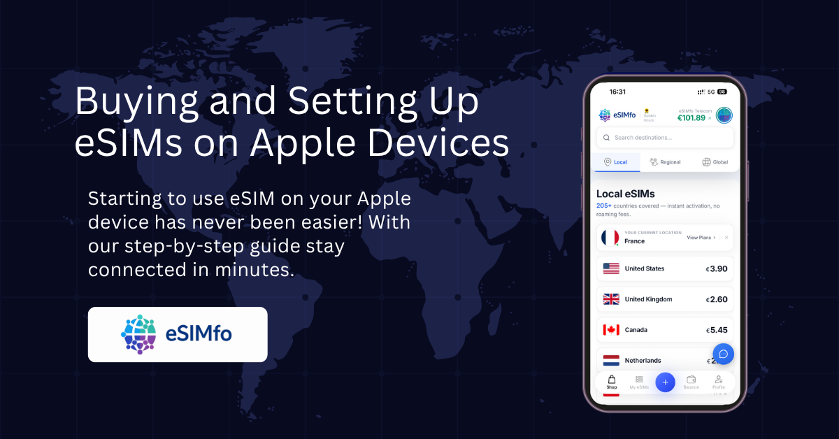 Apple डिवाइस पर eSIM खरीदें और सेटअप करें | eSIMfo
