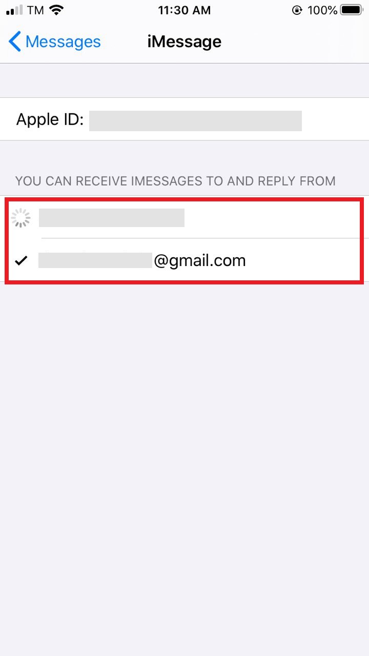 Selección de número y correo electrónico