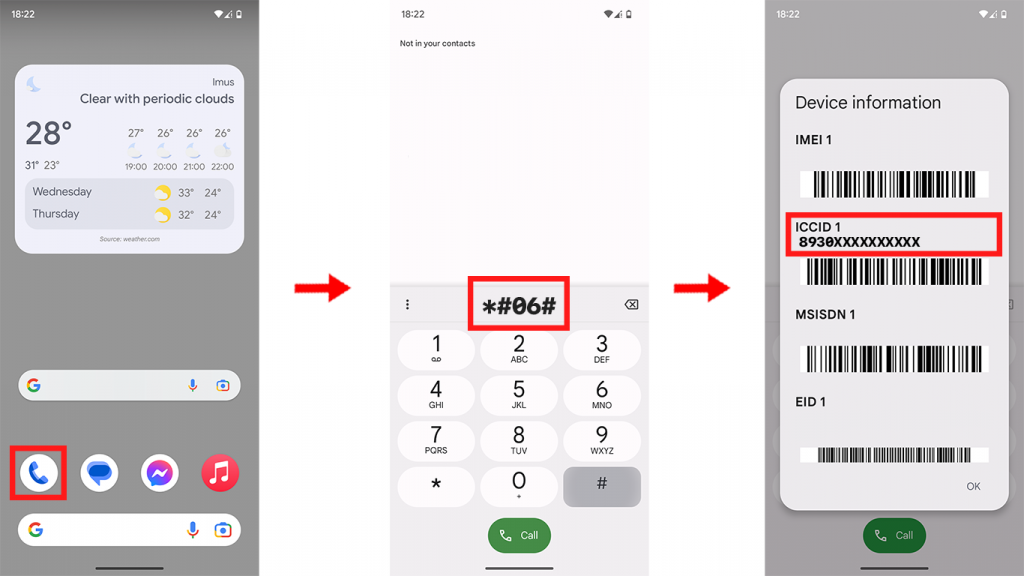 Consulta de número EID en Android