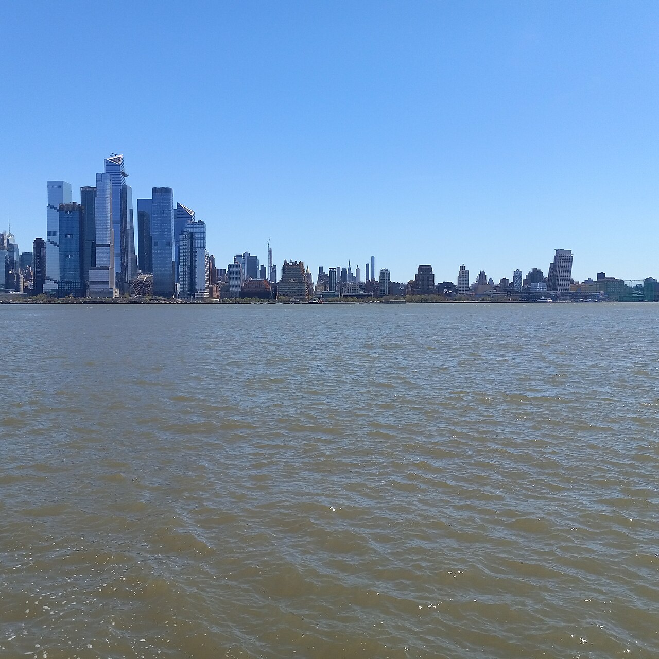 Midtown Manhattan skyline seen across the Hudson River from New Jersey