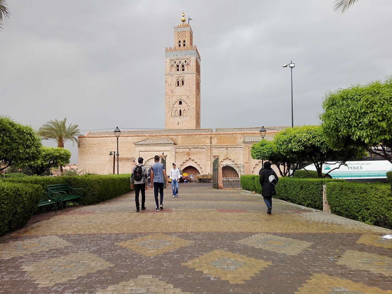 Koutoubia Mosque and gardens in Marrakech